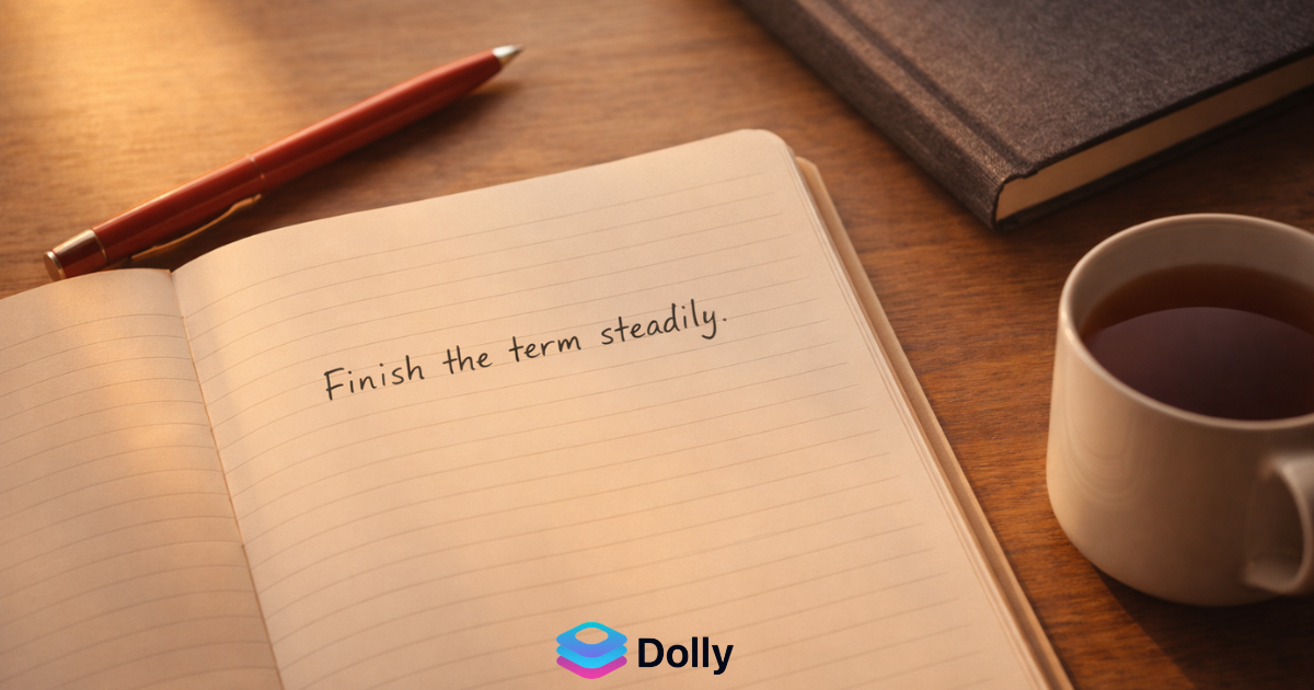 Ending the Term Without Emptying Yourself: A Calmer Way to Finish the Spring Term