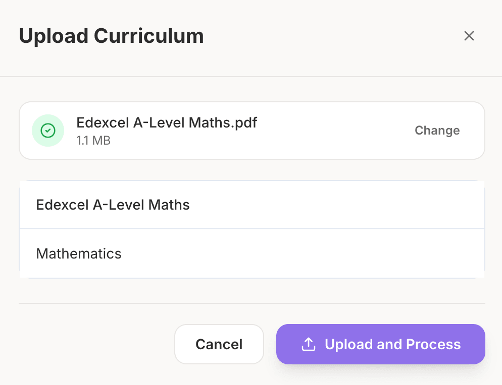 Choose your curriculum