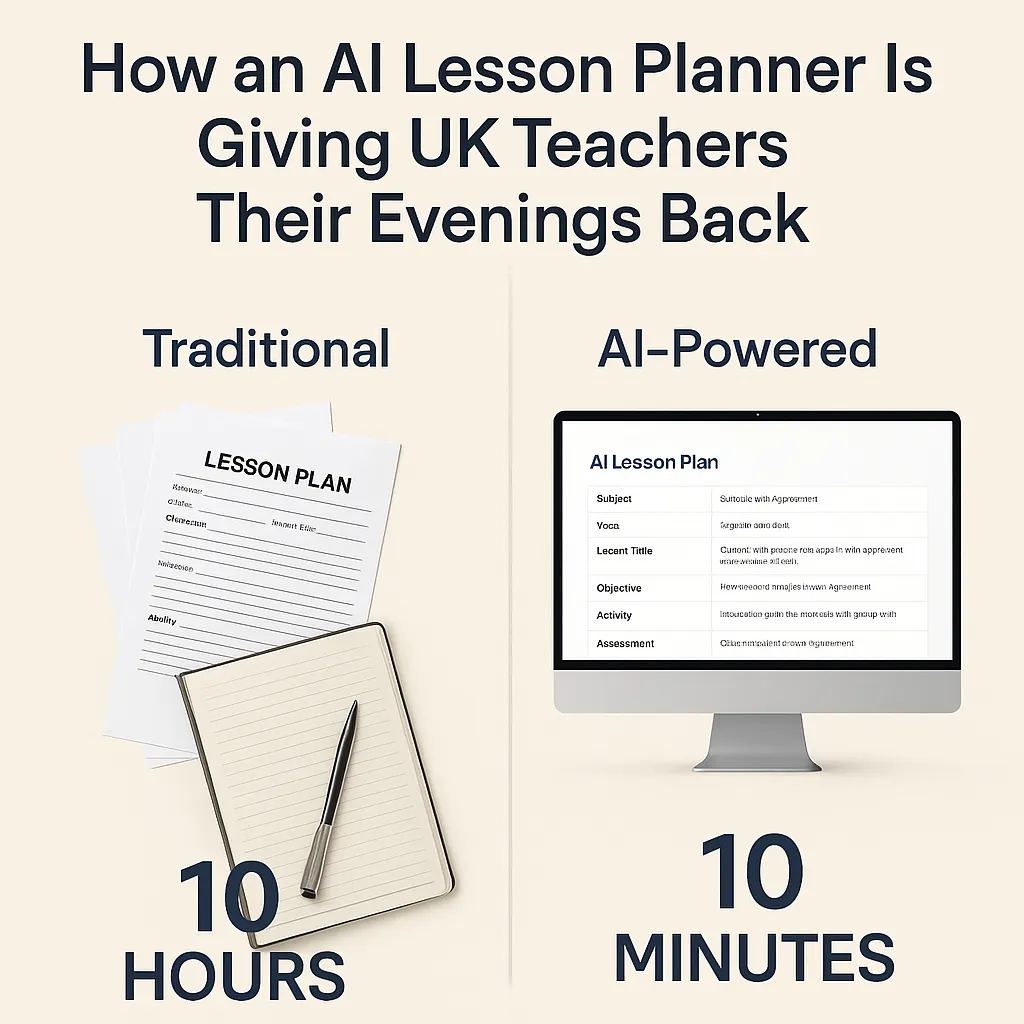 Traditional vs. AI lesson planning comparison