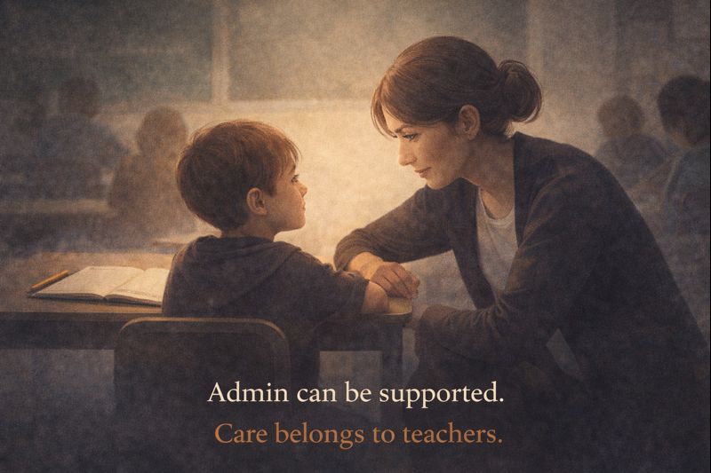 Illustration highlighting human connection and professional judgement in teaching.