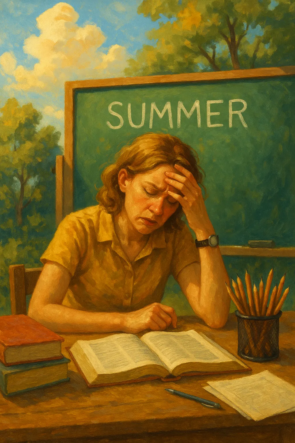 End of Summer, Teachers are feeling stressed.