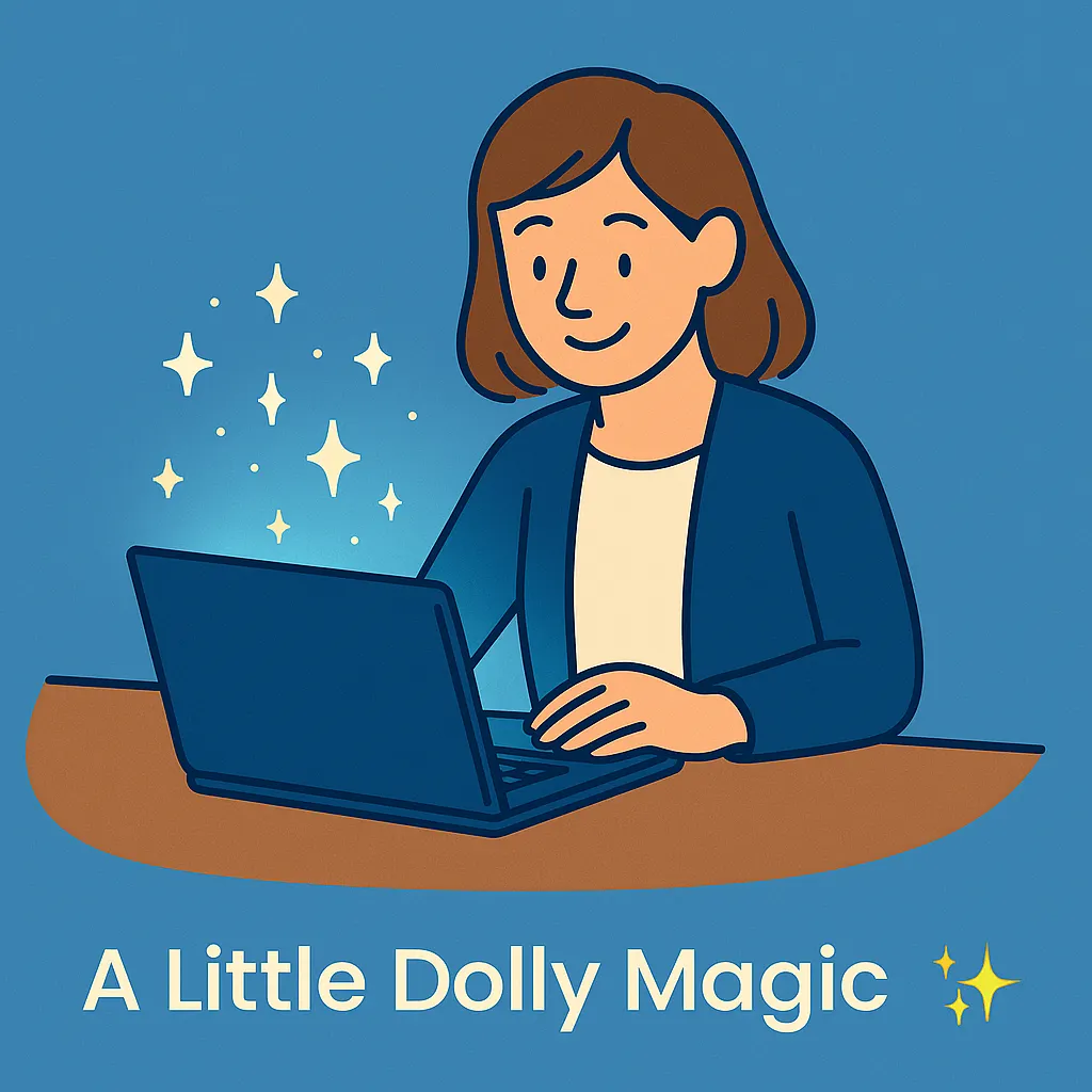 Illustration of teacher being happy with help of Dolly AI