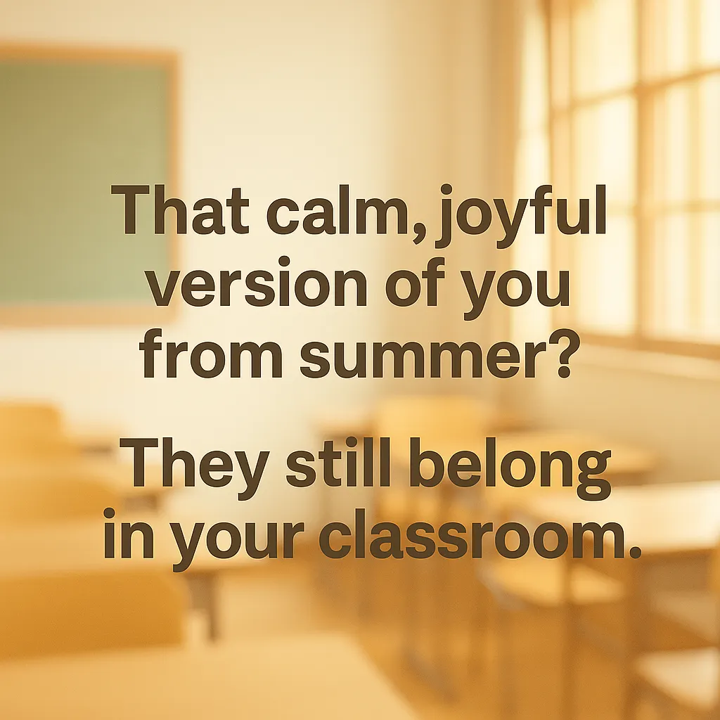Illustration stating that summer version of the teacher remains same for classroom teacher at the start of term.