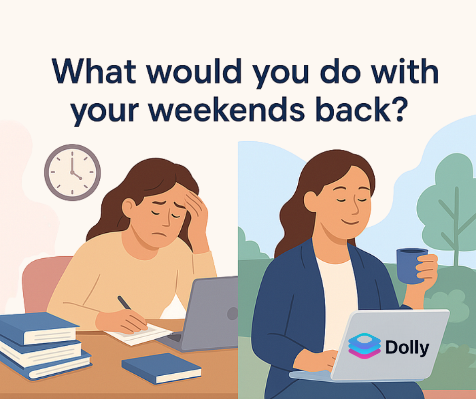 What would you do with your weekends back?” — the question we built Dolly AI to answer.